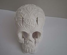 Halloween Sugar Skull LED Light / Day of the Dead Tea Light Lamp