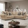 Verona Beige Color Scatter & Fullback Sofa Image 7