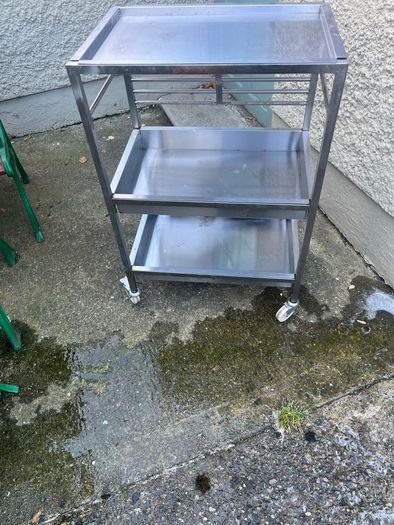3 Tier stainless steel trolley