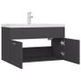 Sink Cabinet with Built-in Basin Grey Chipboard Image 7