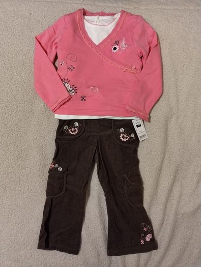 Beautiful 3 Piece Outfit,  new tops & corduroy trousers