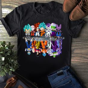 Dragon Ball Goku Chibi Water Mirror T Shirt for adults and kids