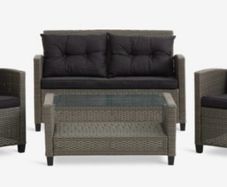 NEW: Jysk Rattan 2 Seater Sofa & Table