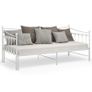 Pull-out Sofa Bed Frame White Metal 90x200 cm Image 4
