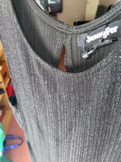 Midi black dress shimmery