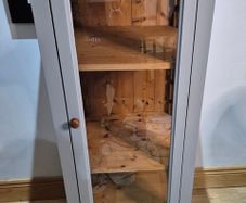 Pine glass display cabinet
