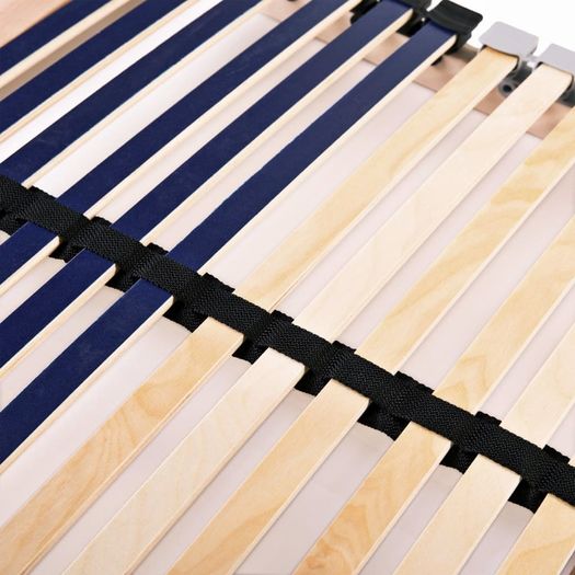 Slatted Bed Bases 2 pcs with 42 Slats 7 Zones 70x200 cm