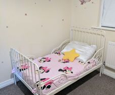 IKEA Minnen Extendable Toddler Bed + Mattress