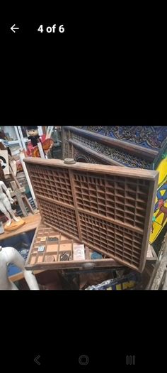 Vintage Wooden Printers Tray