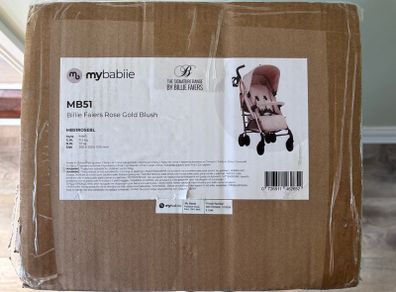 My Babiie. MB51 Plus Stroller - Rose Gold Blush. Pushchair.