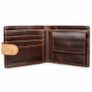 Genuine Leather Wallet for Men Vintage Paris Market Bifold Wallet Antique European Art Wallet Image 5