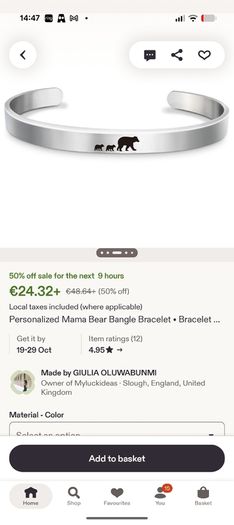 Silver Bracelet Mama Bear