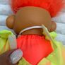 Unbranded Troll Doll in rain coat approx. 32cm. (with the hair) Used Please see picture Image 10