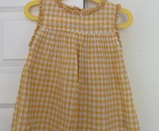 Next Girls Yellow & White Check Top - see 3 pics