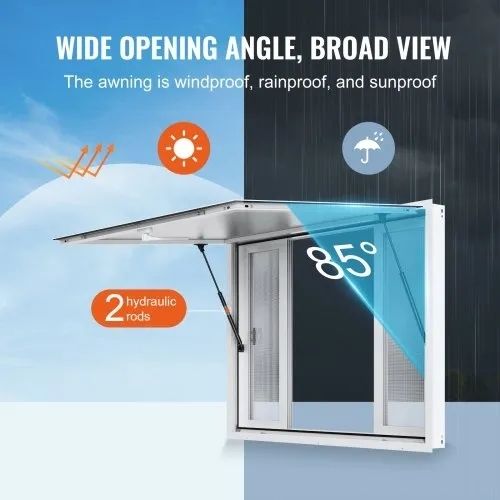 Concession Window for Food Truck, 48"x36" Aluminum Alloy Service Window, Up to 85 Degrees Serving Window with 4 Sliding Windows