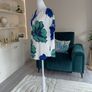 Ladies V-Neck Blue and Green Flower Print Top from Jasper Conran Image 9