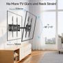TV Wall Bracket for Most 26-70 Inch LED, LCD, OLED Flat & Curved TV, Full Motion TV Mount with Swivels Tilts Extends Double Arm Holds up to 45kg, Max VESA 400x400mm Image 5