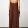 Reduced Zara Boho Rust Ramie & Cotton Crinkle Long Dress  Size XL UK 14 Image 9