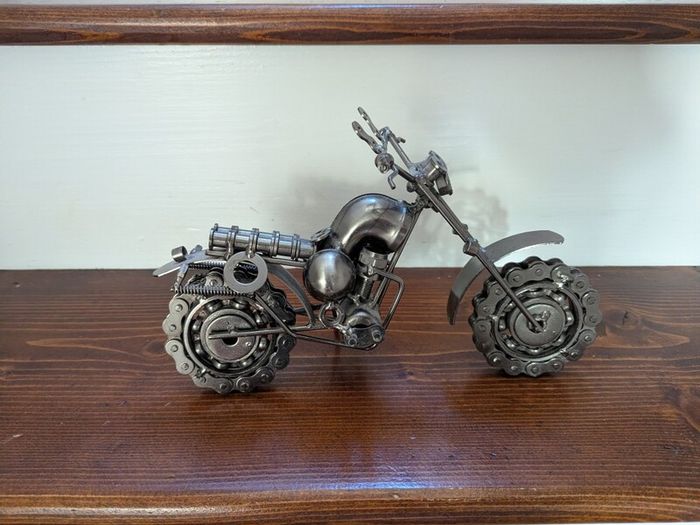 Collectible industrial art motorcycle sculpture (Large)