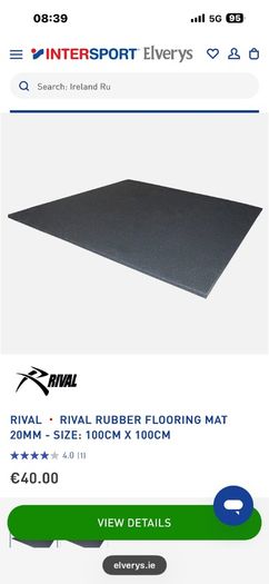 11 X Heavy Duty 20mm Thick, 1m X 1m Rubber Mats