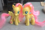 2 X Fluttershy 3 inch Brushable MLP G4 My Little Pony