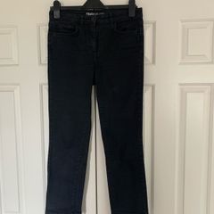 Next Black Straight Leg Jeans with Tassles