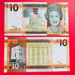 Jersey  10 Pounds  2010  Pick  34a. .  ( Uncirculated )