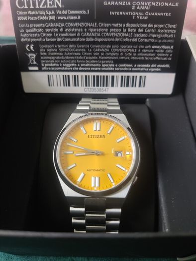 Citizen Tsuyosa Automatic Movement Watch NJ0150-81X, Yellow, Sapphire Crystal, 40mm