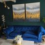 Large 3 Seater Navy Velvet Sofa  - Next home Image 6