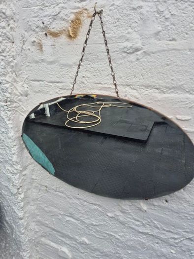 Vintage Art Deco oval bevelled Mirror