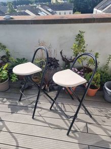 Foldable Breakfast Bar Chairs x 2