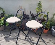 Foldable Breakfast Bar Chairs x 2
