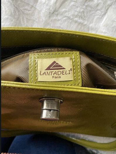 Lantadeli Paris Olive Green Quirky Two Way Opening Handbag