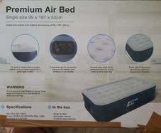 Premium Single Air Bed with Built-in Electric Pump