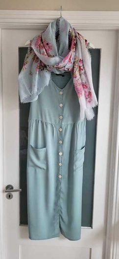 KRABI acqua button front midi Sz 46 (Fit 16-18UK)