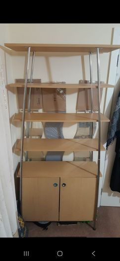 Wall unit with Cabinet - Brown/ oak colour
