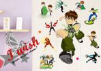 BEN 10 Wall Stickers REMOVABLE and WASHABLE Great for Boys Room.