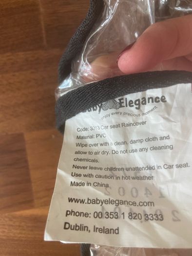 Baby Elegance universal car seat rain cover