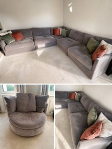 Cloud 5 piece modular corner sofa + swivel chair