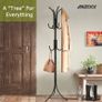 Coat Rack Freestanding, Coat Tree Hat Hanger Holder 11 Hooks for Jacket Umbrella Tree Stand with Base, Entryway Furniture for Home Office Floor Hanger Organizer Metal Coat Rack Image 5