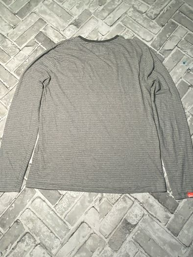 Vintage Superdry Orange Label Mens Stripe Long Sleeve T-shirt Size XXL