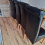 4 Black leather style kitchen chairs. Very few scuff marks 80 Image 3