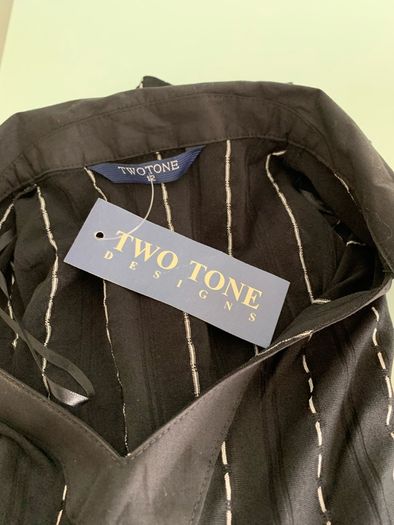 BNWT Black Pinstripe Top, size 12