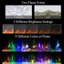 Electric Fireplace Touch Screen Glass Panel Colorful Flame Insert Wall Mounted Heater Remote Control with Crystal&Log Set,900/1800W (127CM, Black) Image 3