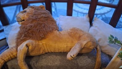 Large lion plush toy