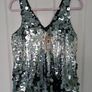 Ladies Silver Sequin Cami Size Small Image 2