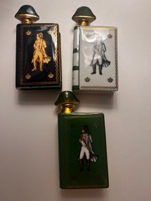 Limoges Castel Camus Cognac Napoleon bicentennial porcelain book flask