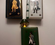 Limoges Castel Camus Cognac Napoleon bicentennial porcelain book flask