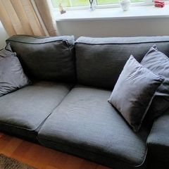 IKEA kivik 3 seats and 2 seats sofa in dark grey