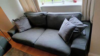 IKEA kivik 3 seats and 2 seats sofa in dark grey